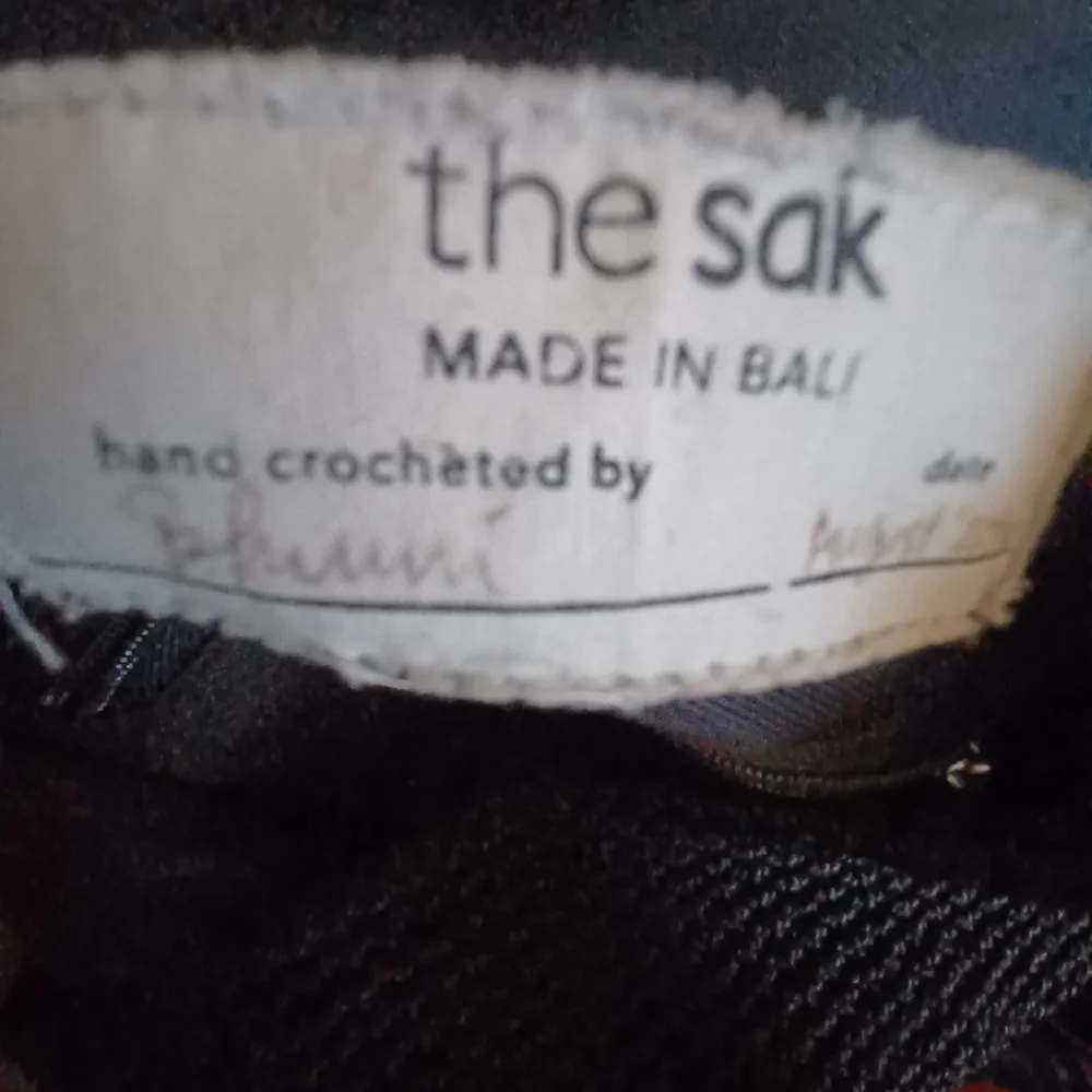 The Sak Womens Black Hobo Bag and Brown Beaded Crochet Made In Bali